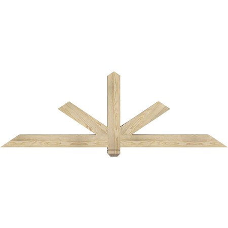 Ekena Millwork Kennewick Rough Sawn Timber Gable Bracket, Douglas Fir, 72"W x 24"H x 4"D x 4"F, 8/12 Pitch GBW072X24X0404KEN00RDF